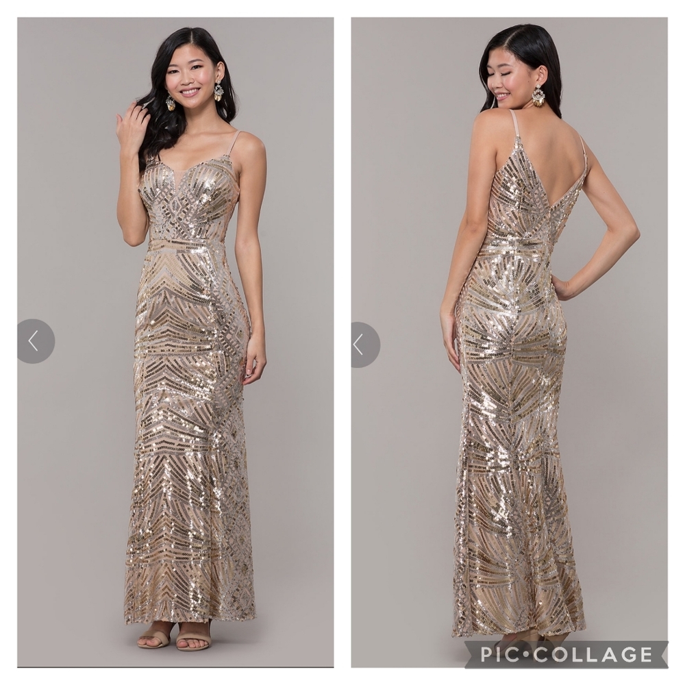 Sequin evening gown